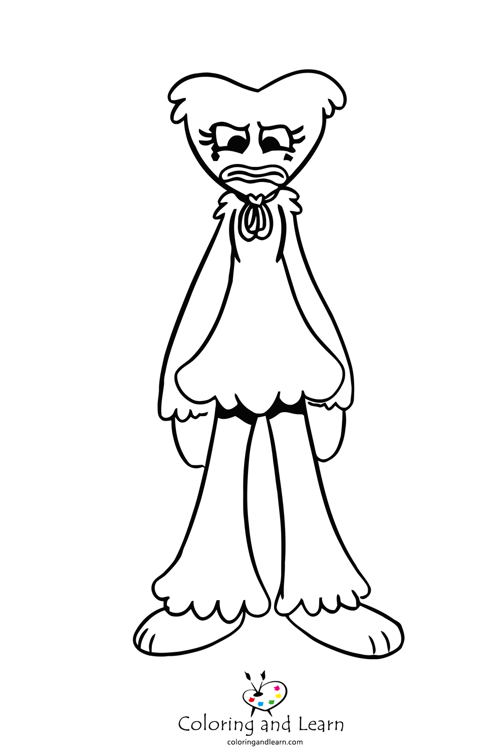 Coloring page Poppy Playtime : Huggy Wuggy 2