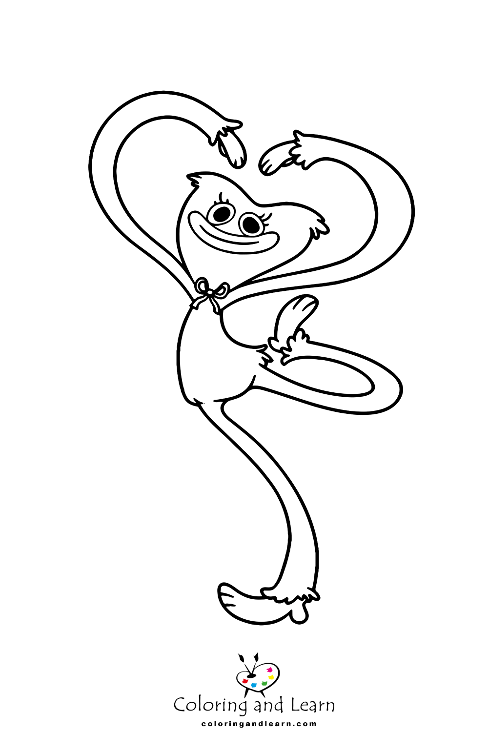 Free Printable Huggy Wuggy Coloring Pages for Adults and Kids