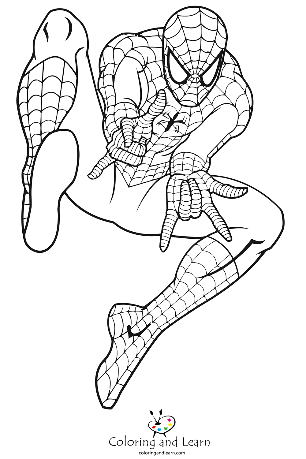 Print Spiderman coloring page 