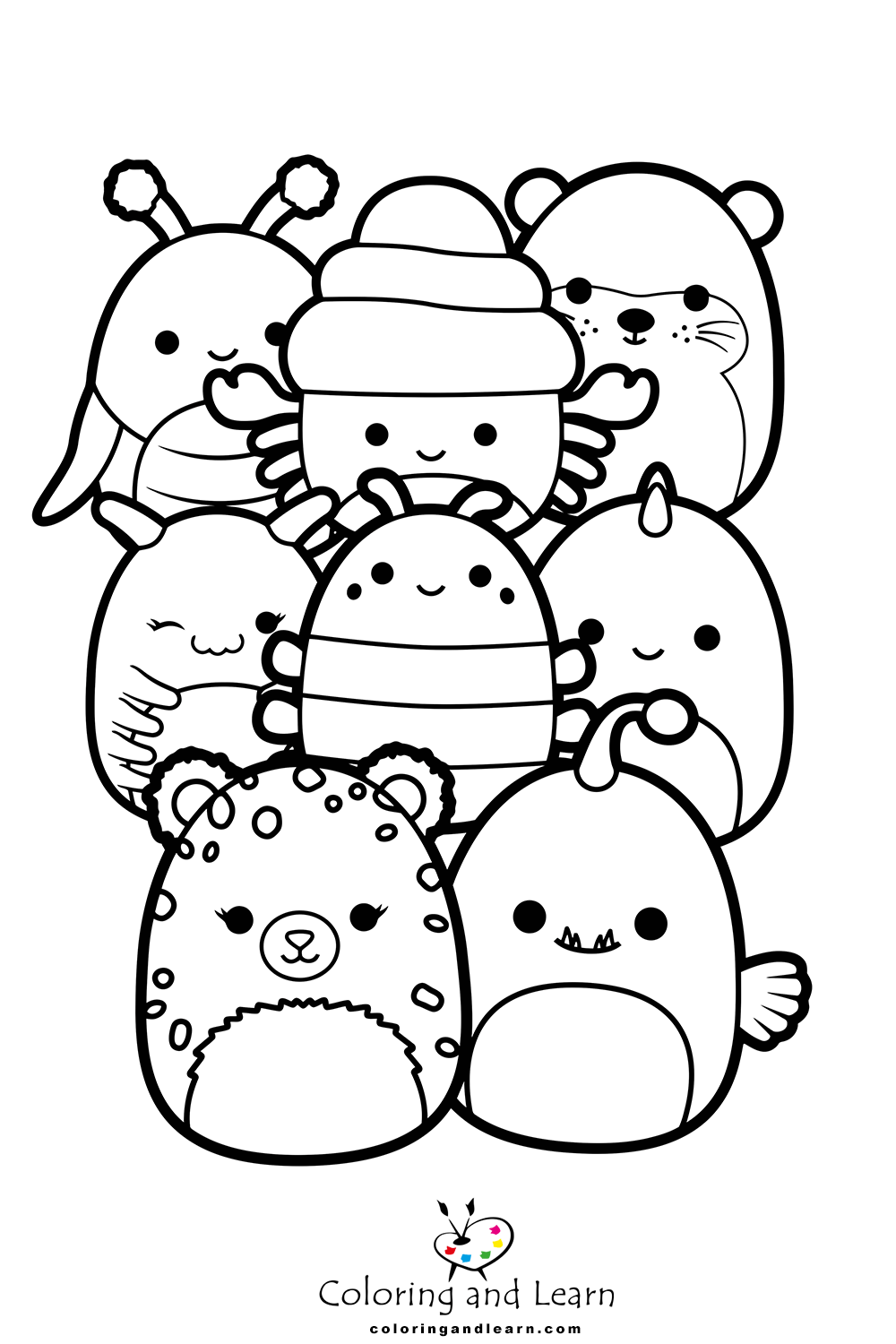 Squishmallows Coloring Pages (FREE) (2024) Coloring and Learn