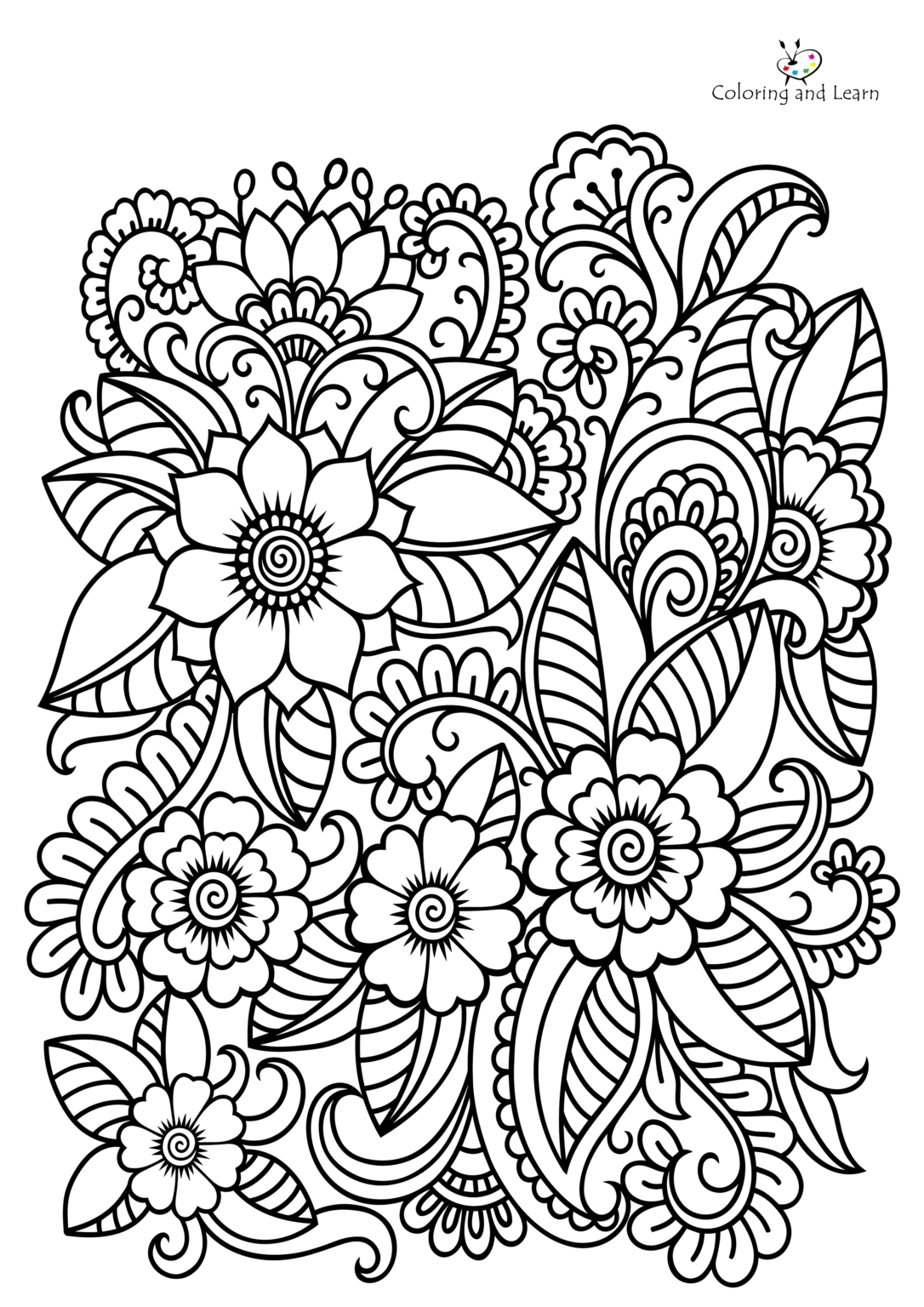 Flower Coloring Pages for Adult (FREE) (2024) - Coloring and Learn