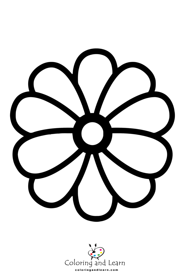 Easy Flower Coloring Pages (FREE) (2024) Coloring and Learn