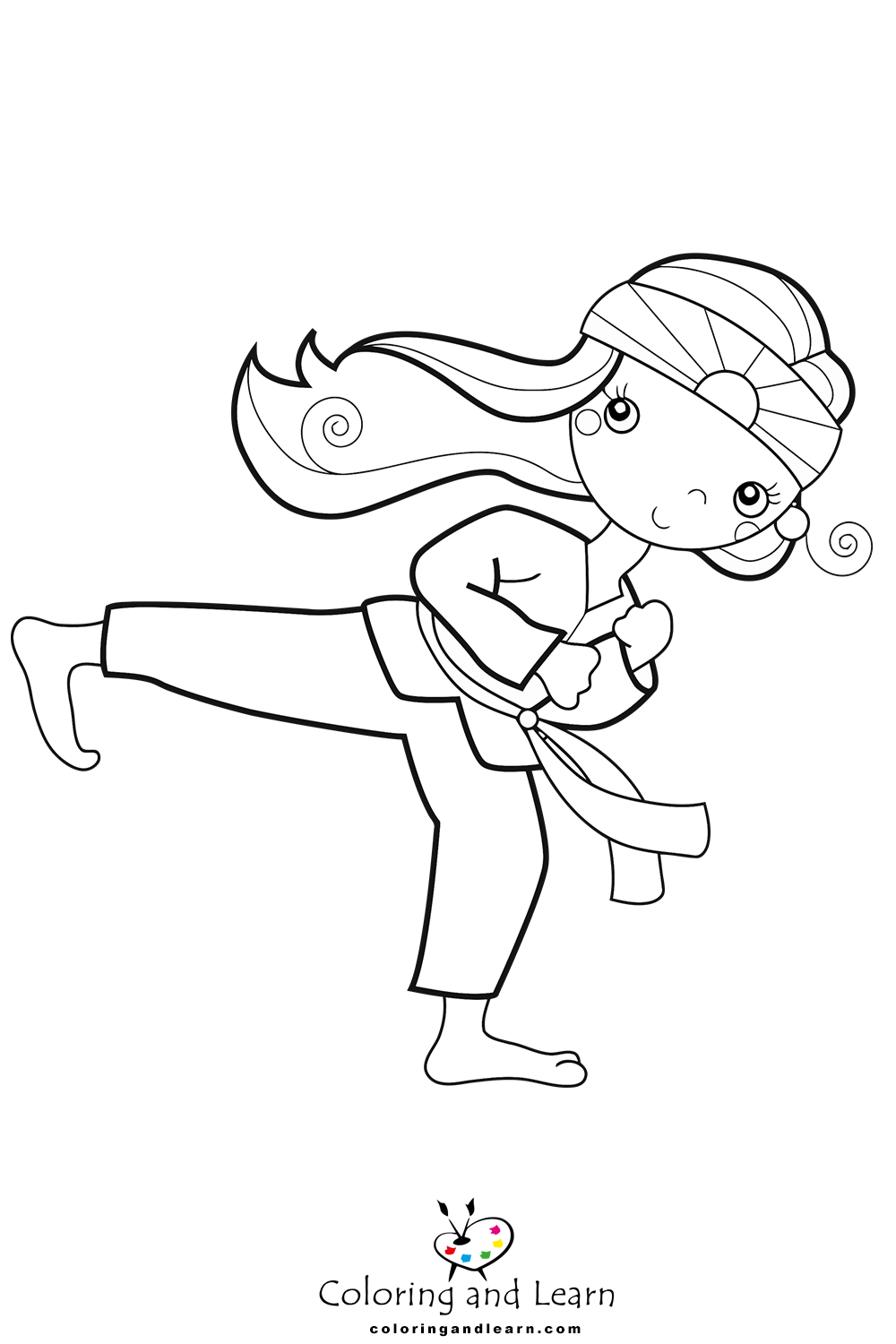 karate-coloring-pages
