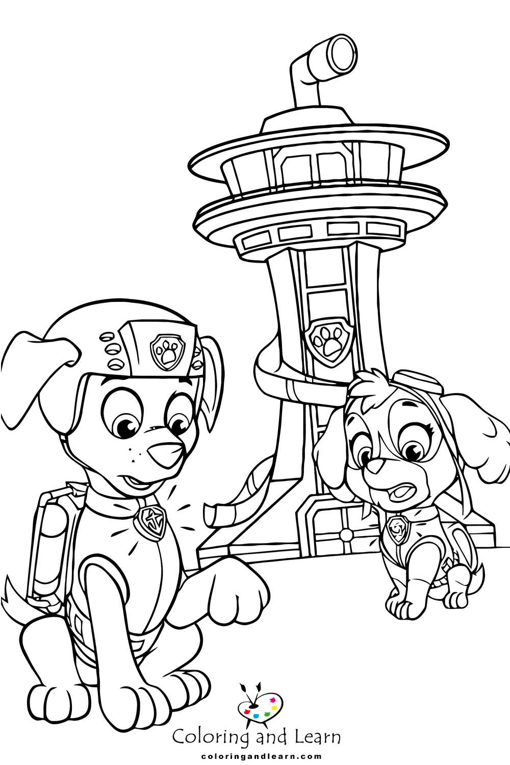 Paw Patrol Tracker Coloring Pages - 4 Free Printable Coloring