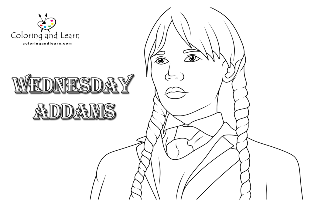 Wednesday Addams Coloring Pages Free 2024 Coloring And Learn 