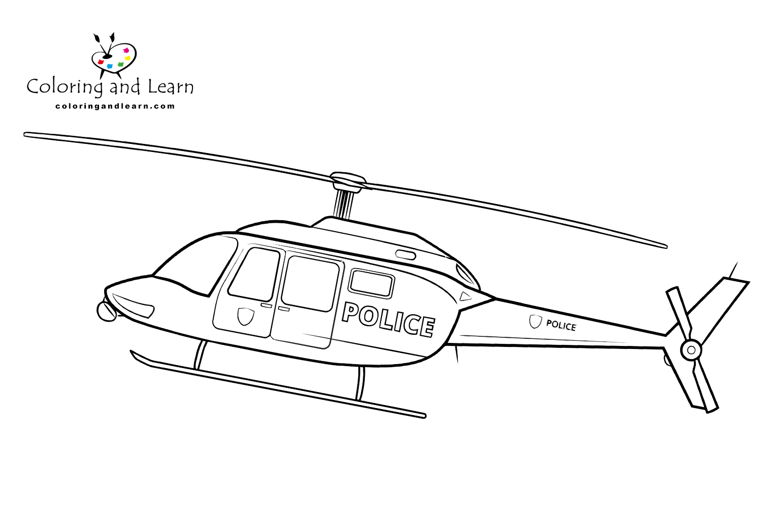 police helicopter drawing
