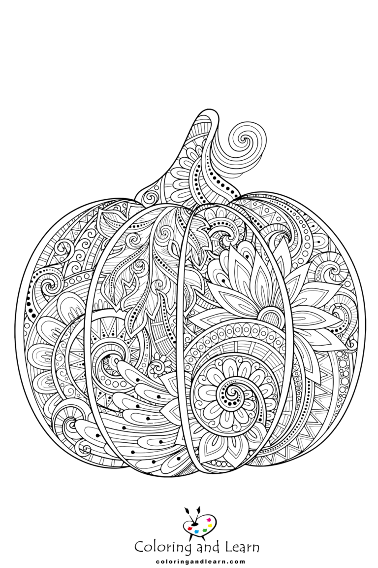 Pumpkin Coloring Pages for Adults (FREE) (2025) - Coloring and Learn