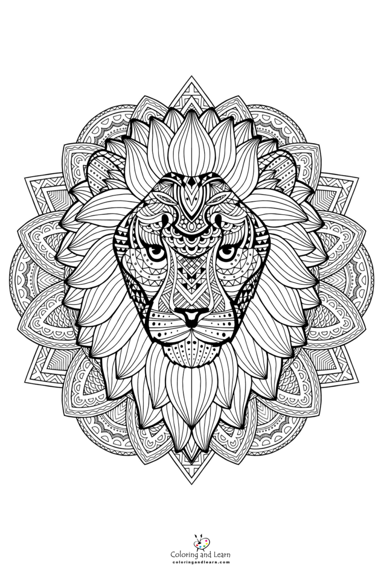 lion-head-coloring-page