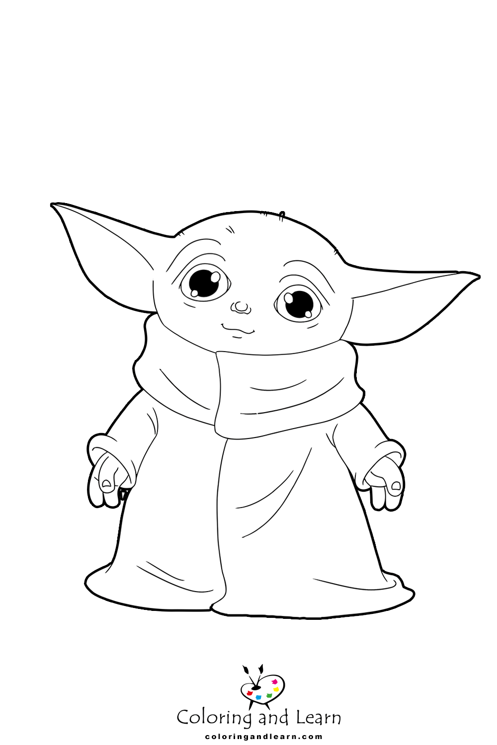 Baby Yoda Characters Coloring Pages! - Fun Cartoon Characters