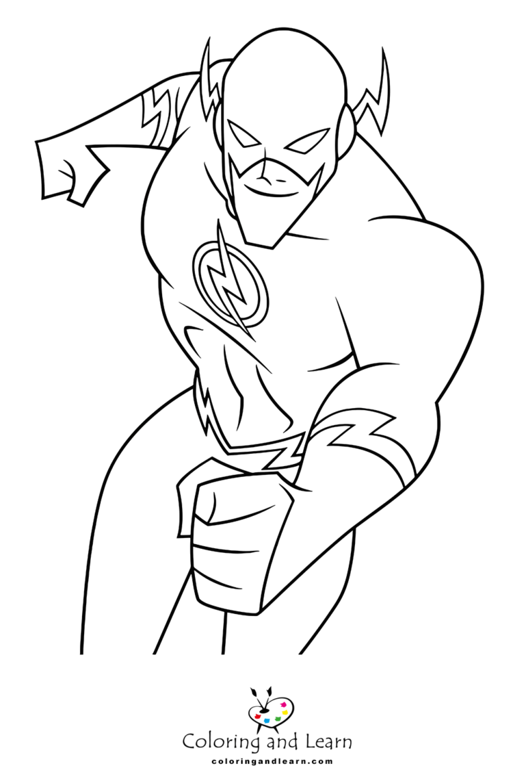 flash coloring pages 1