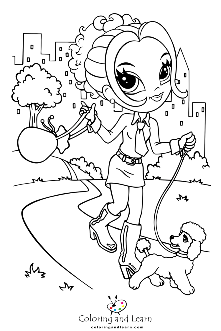 Lisa Frank: Glamor Girl Coloring Pages (FREE) (2024) - Coloring and Learn