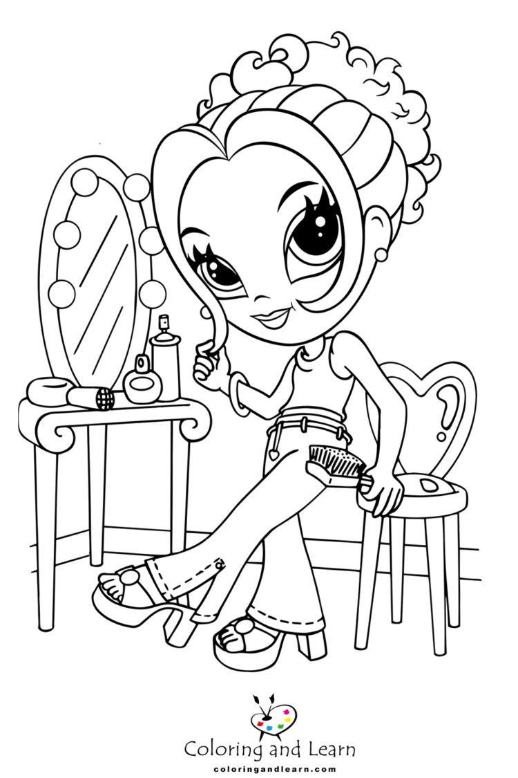 Lisa Frank: Glamor Girl Coloring Pages (2023) - Coloring and Learn