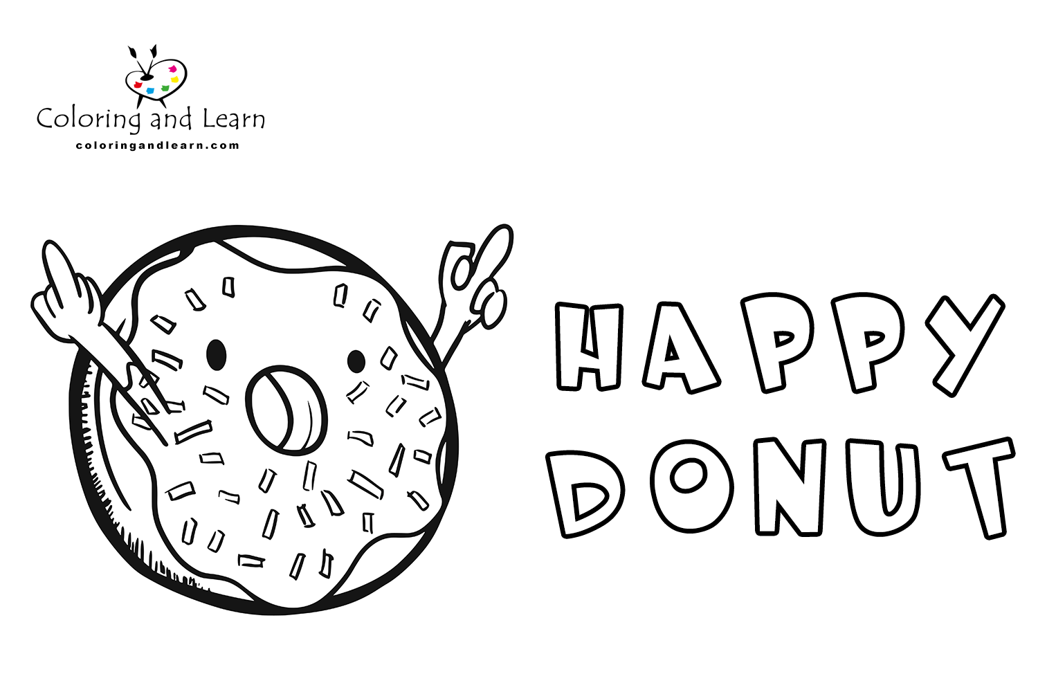 donut coloring pages 1