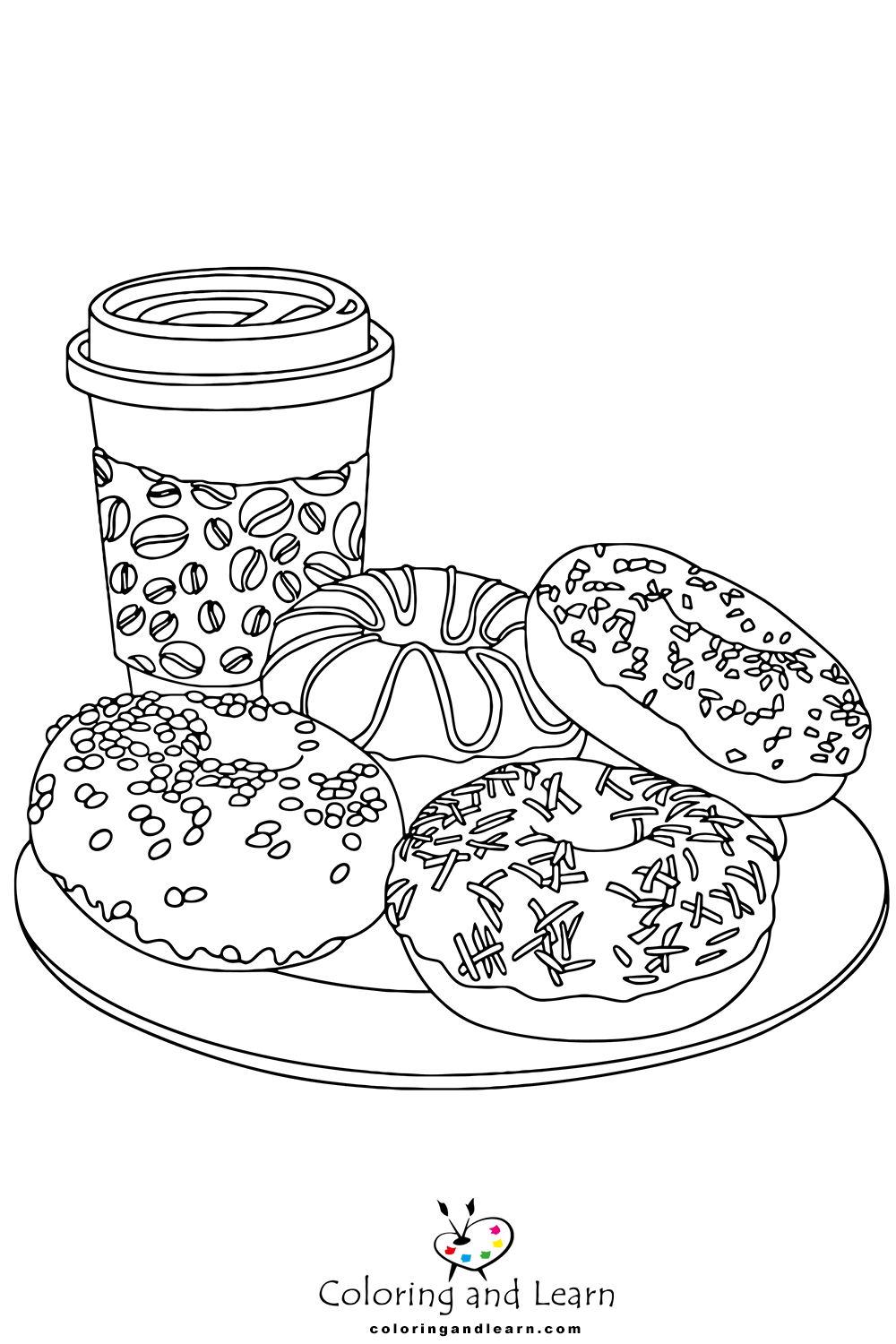 donut coloring pages 2