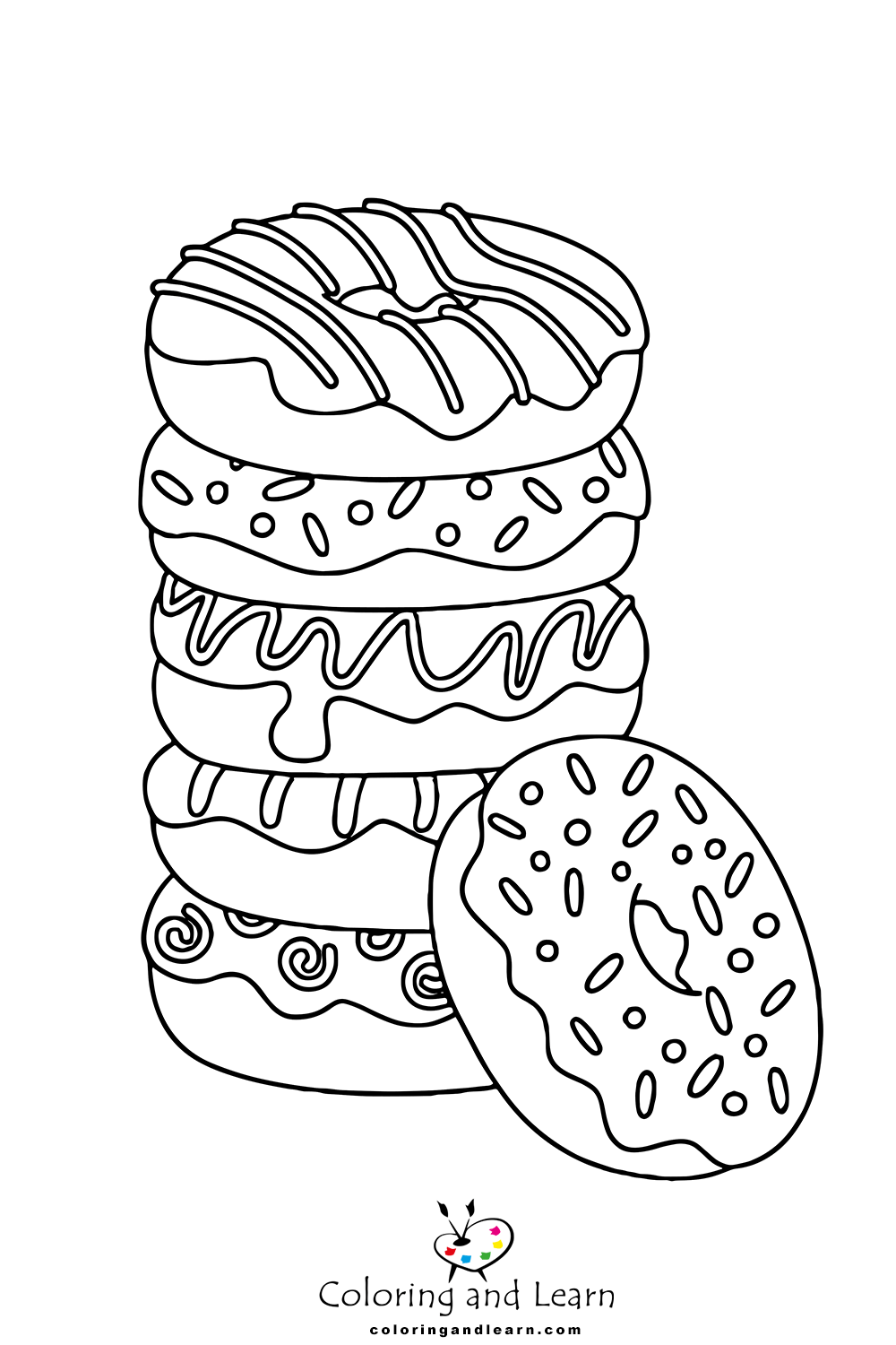 donut coloring pages 5