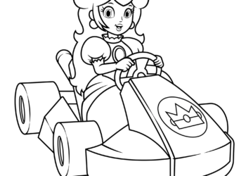 princess peach coloring pages 2