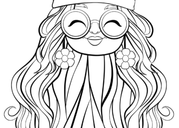 hippie girl coloring pages 1