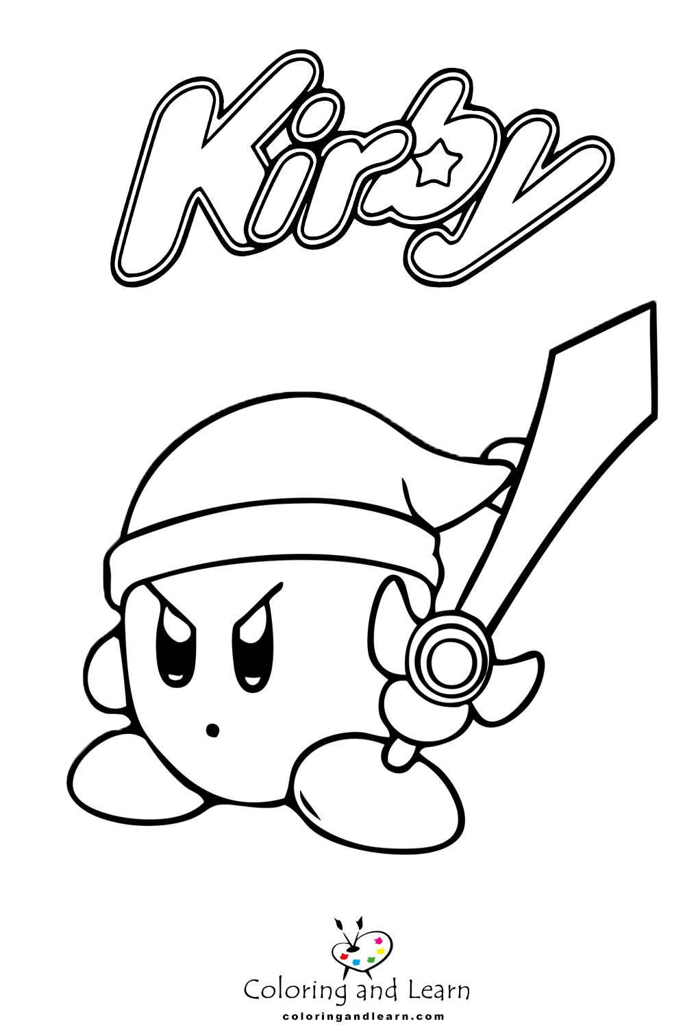 kirby coloring pages 2