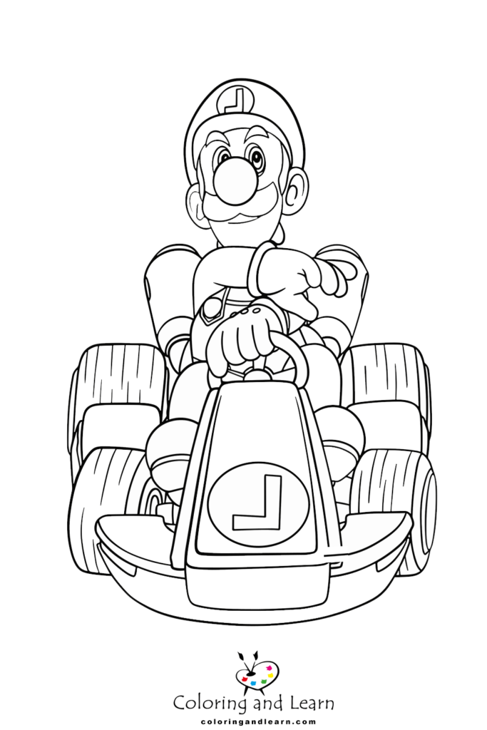 Mario Kart Coloring Pages (FREE) (2024) - Coloring and Learn