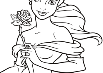 belle coloring pages 1