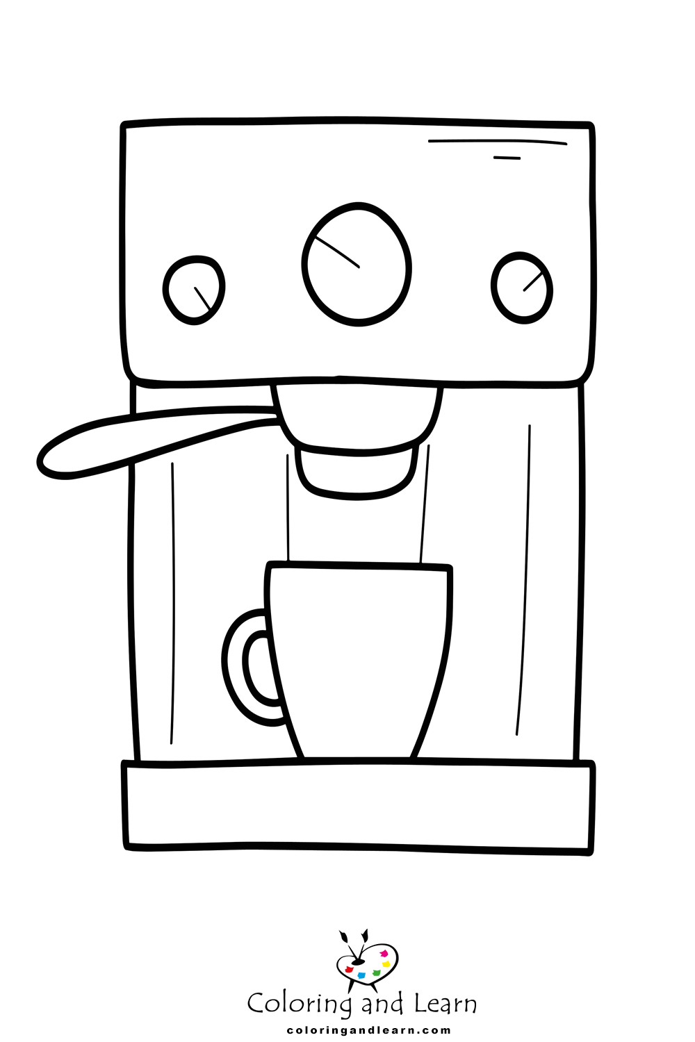 coffe machine coloring pages