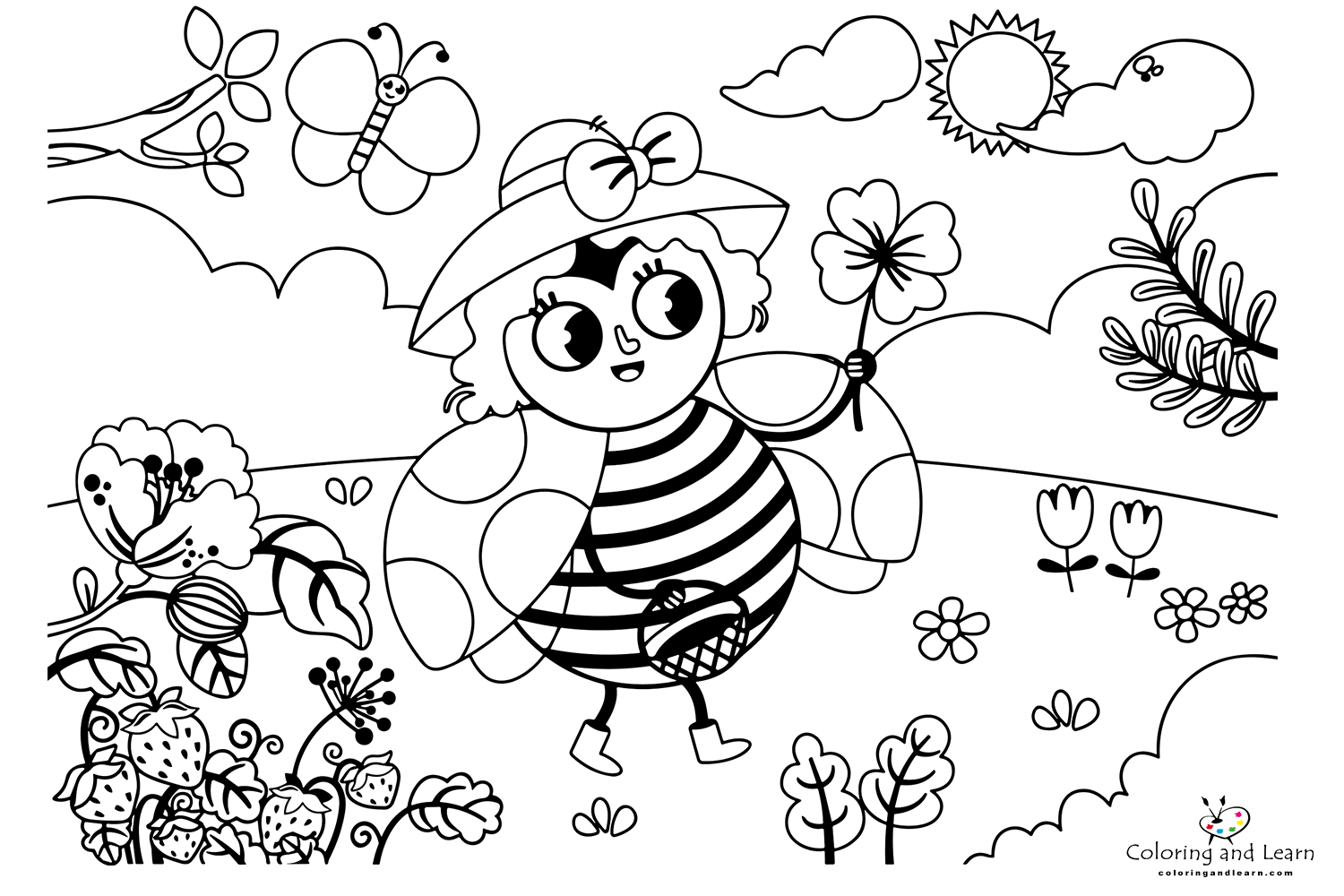 ladybug coloring pages 10