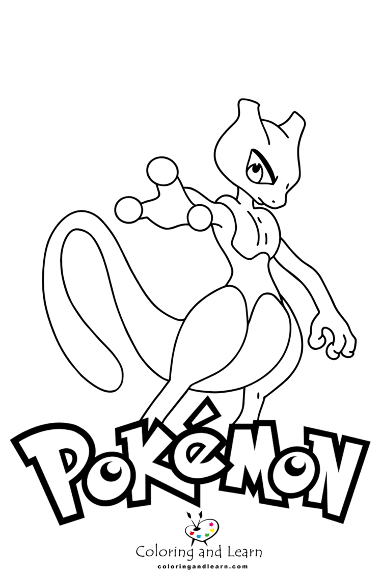 mewtwo coloring pages
