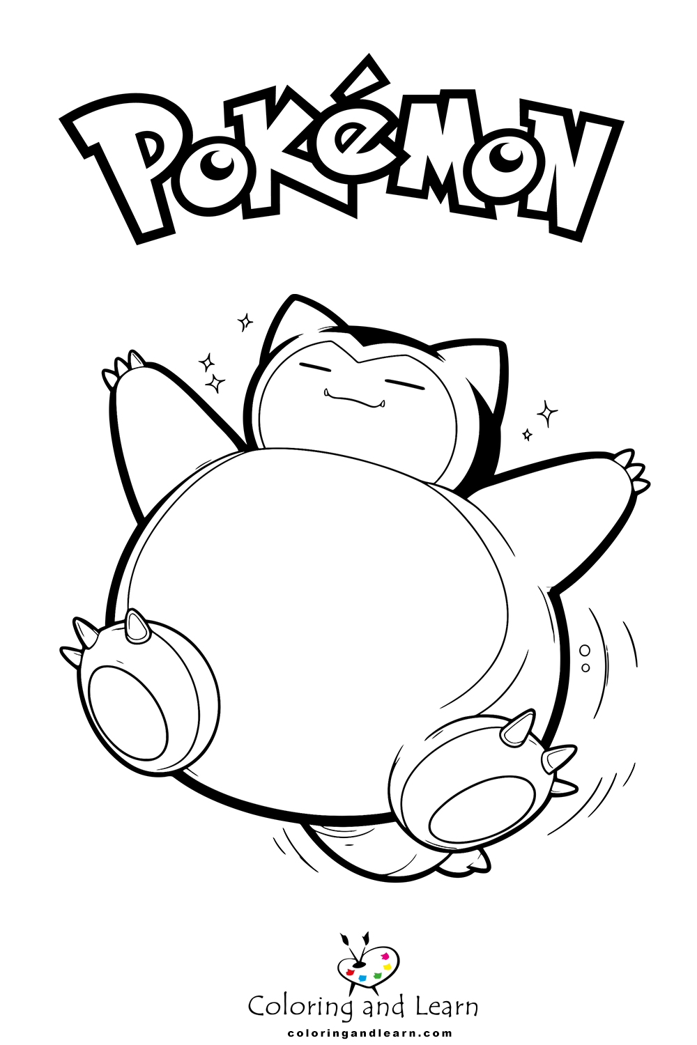 snorlax coloring pages 4