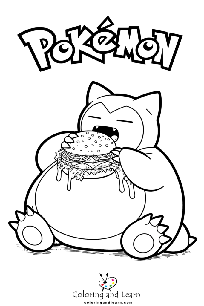 Snorlax Coloring Pages (FREE) (2025) - Coloring and Learn