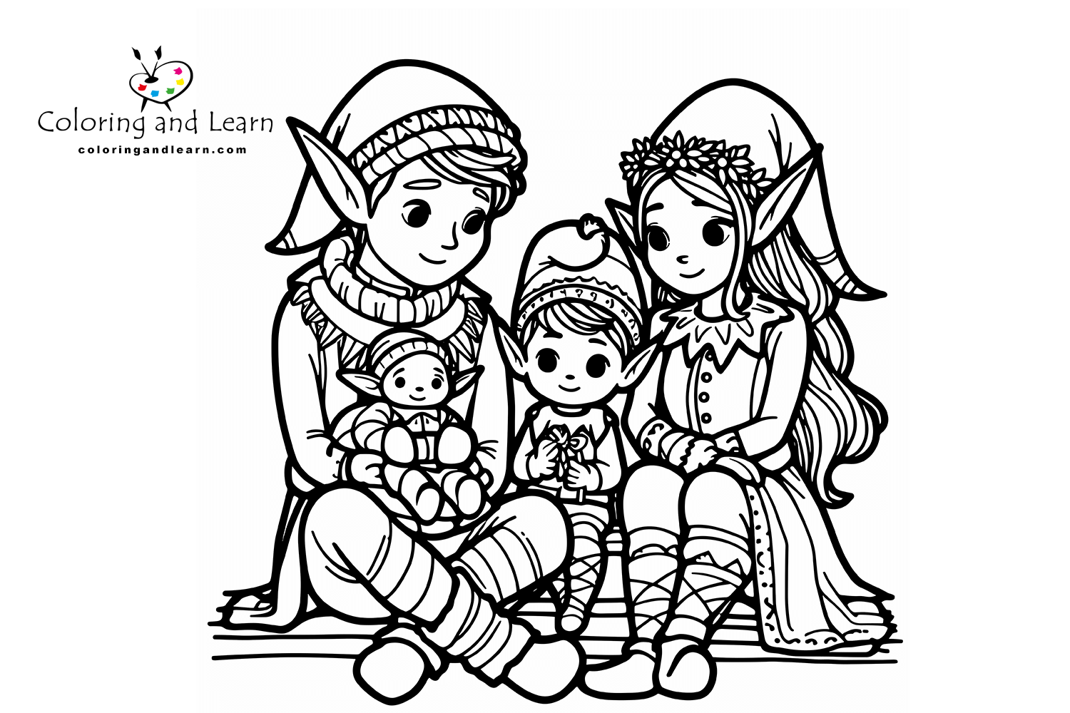 elf coloring pages 11