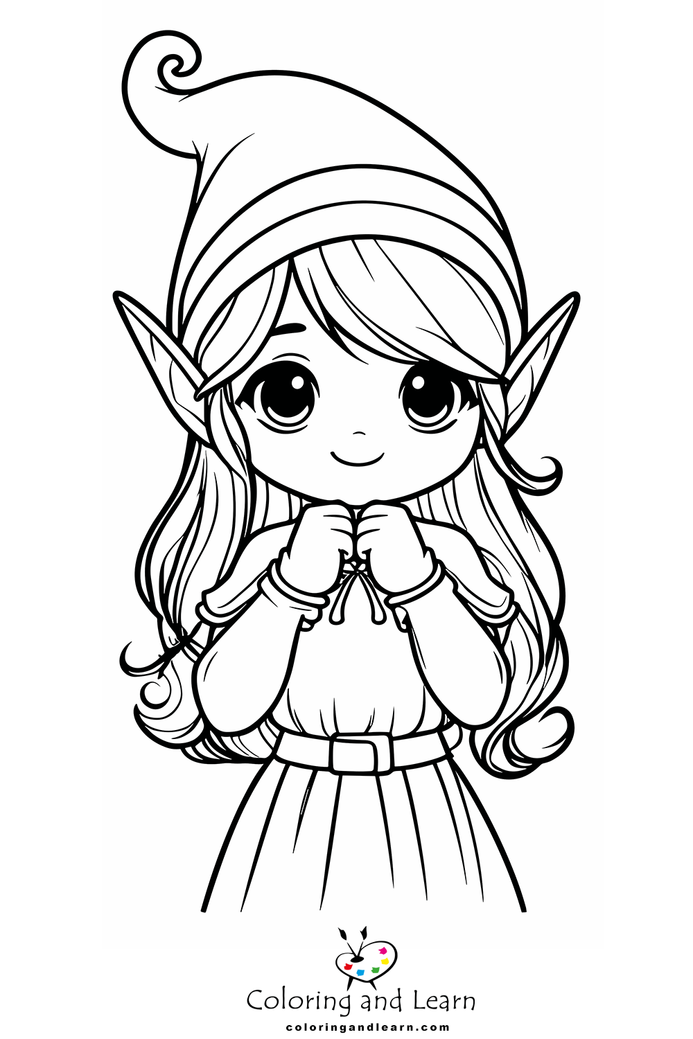 elf girl coloring pages