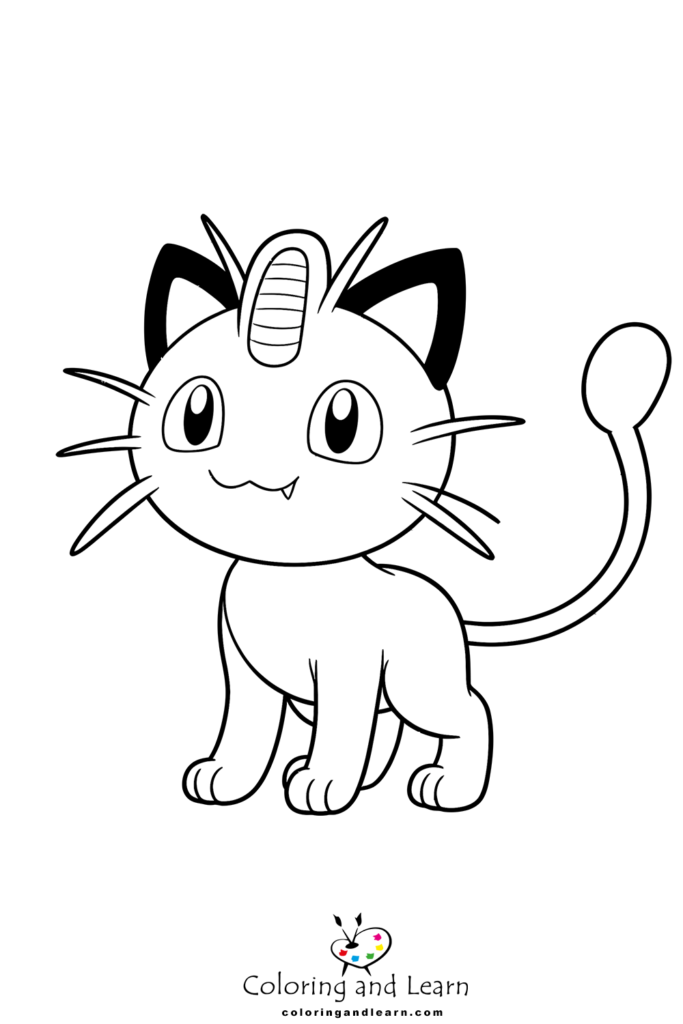 Meowth Coloring Pages (FREE) (2025) Coloring and Learn
