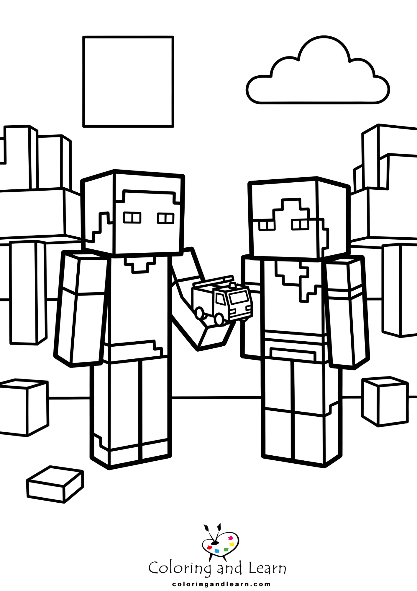 minecraft coloring pages 2026 6