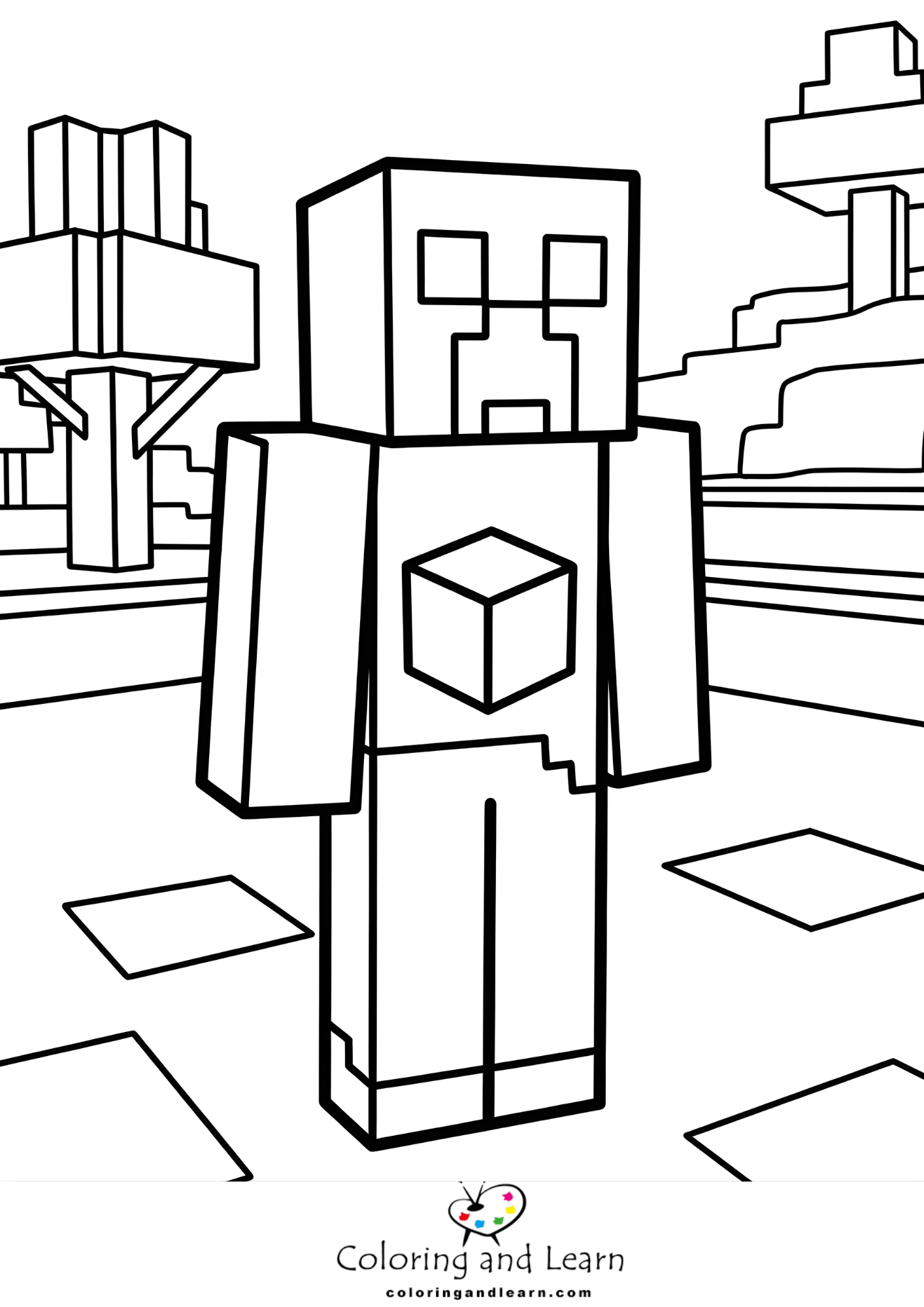 minecraft coloring pages 2026 7