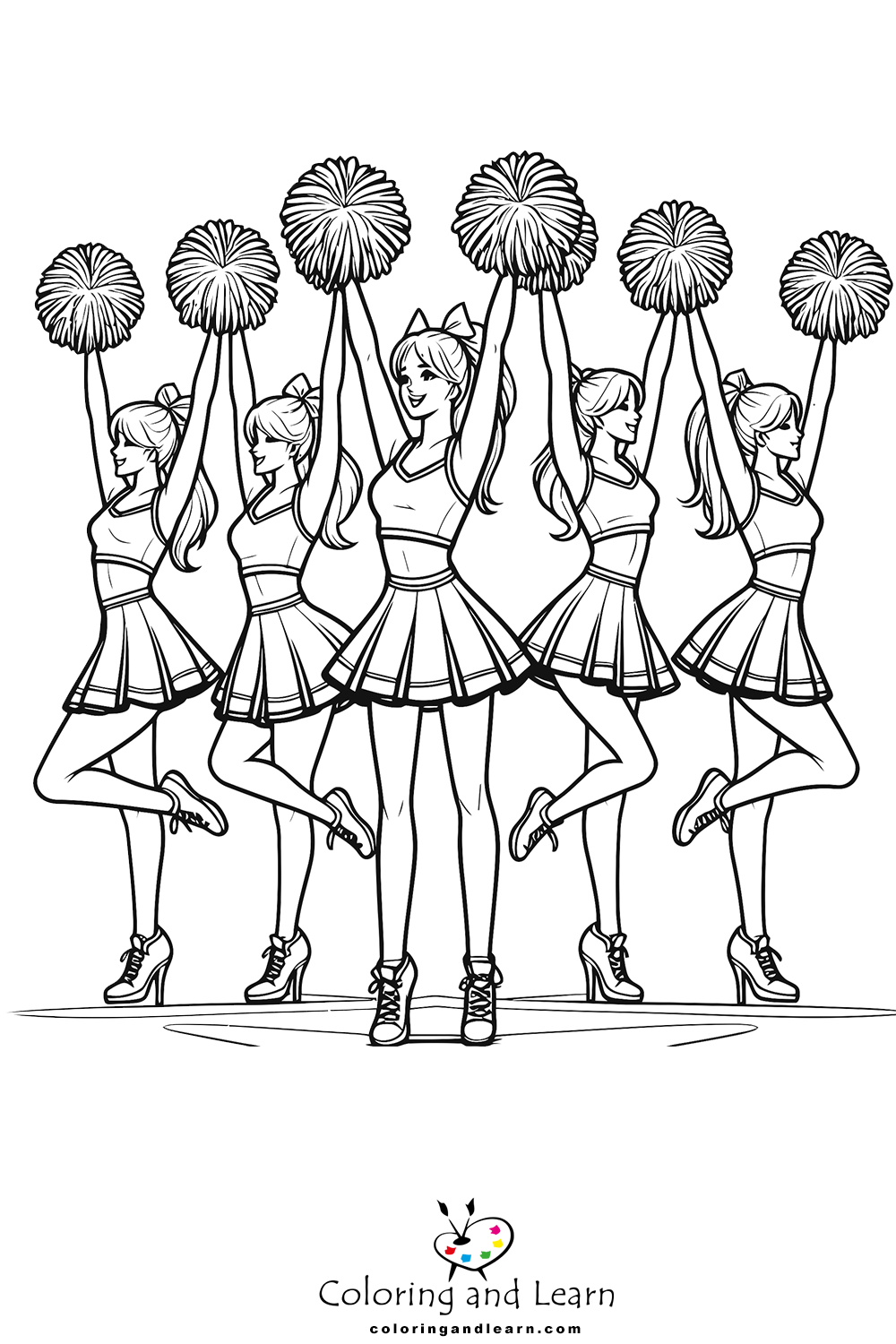 cheerleader coloring pages 4