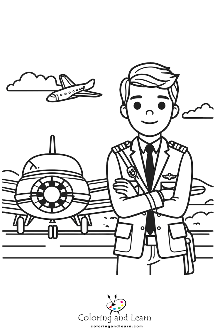 Pilot Coloring Pages (FREE) (2025) - Coloring and Learn