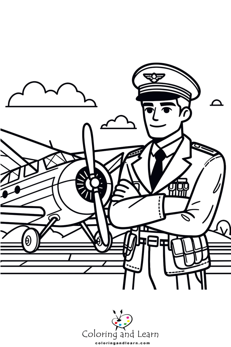pilot coloring pages 2