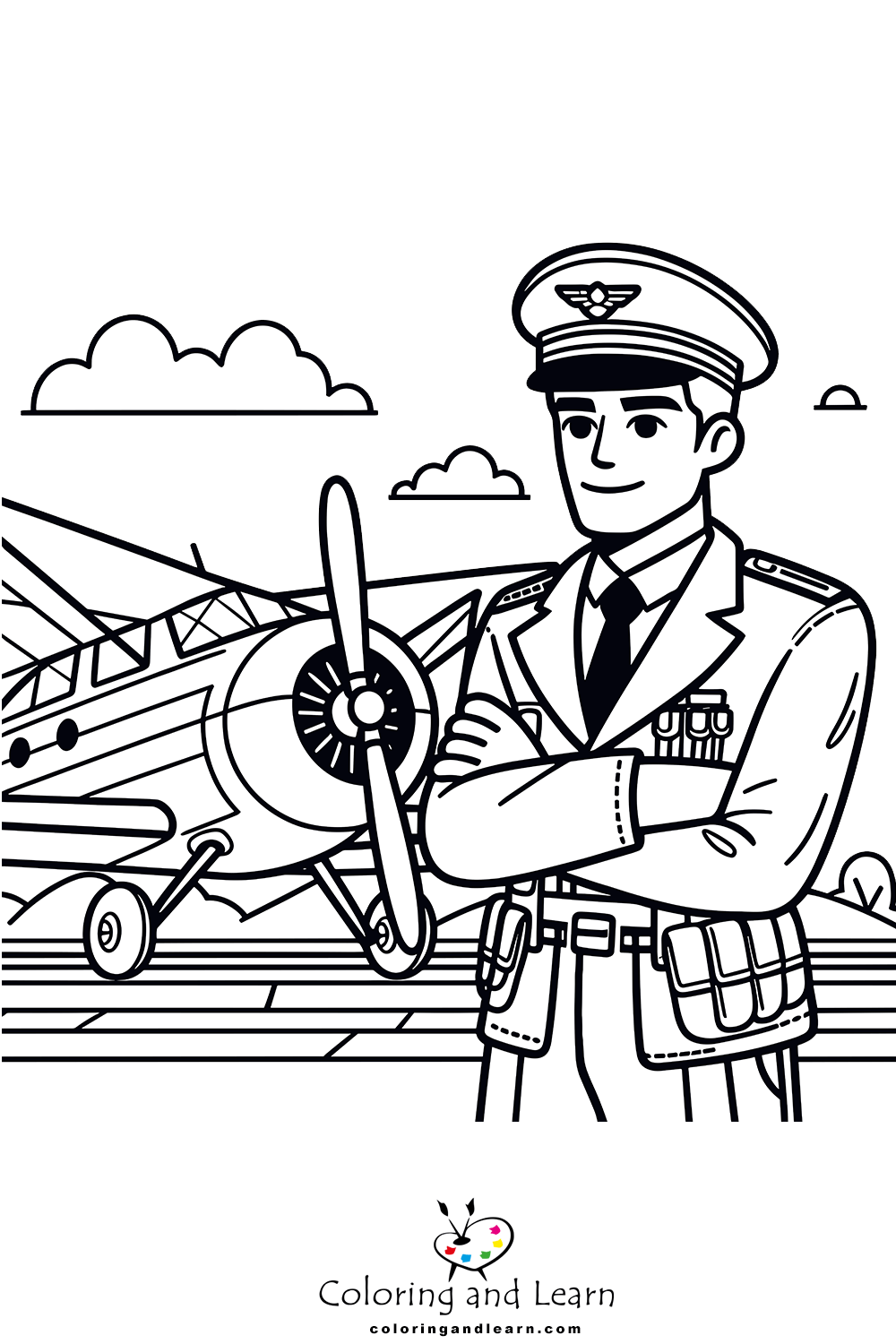 pilot coloring pages 2