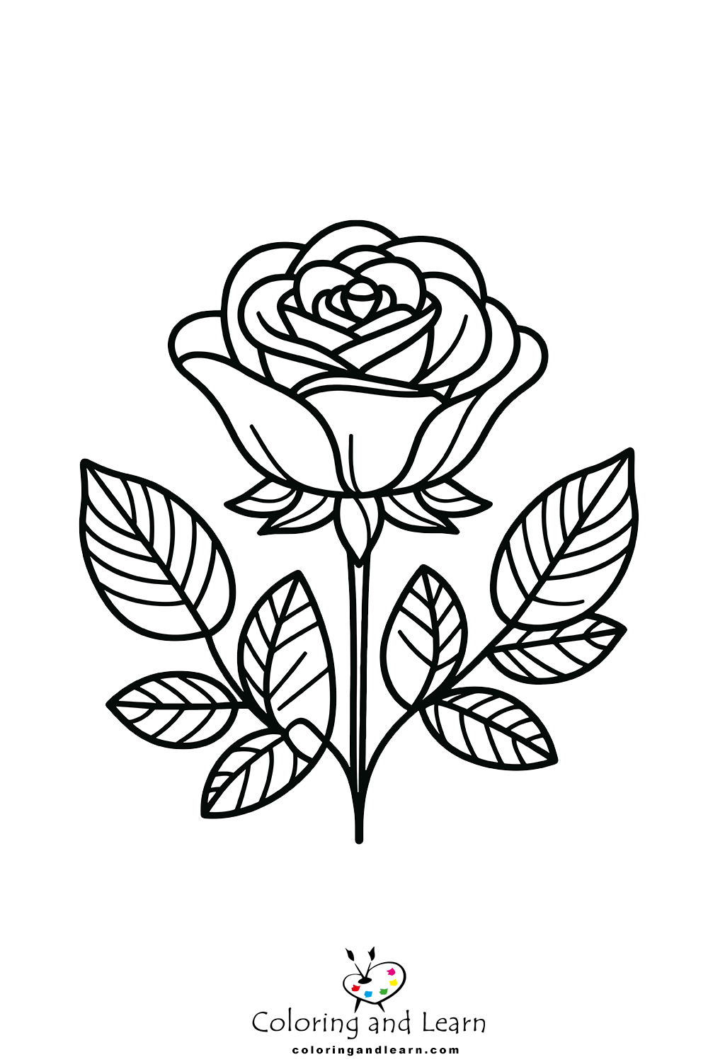 rose coloring pages 2