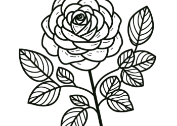 rose coloring pages 3