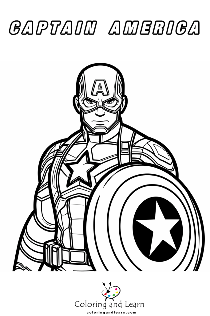 Captain America Coloring Pages (FREE) (2025) - Coloring and Learn