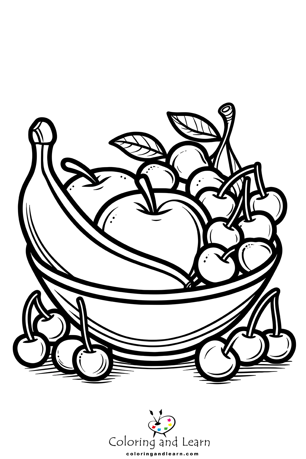 cherry coloring pages 2
