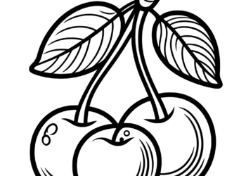 cherry coloring pages