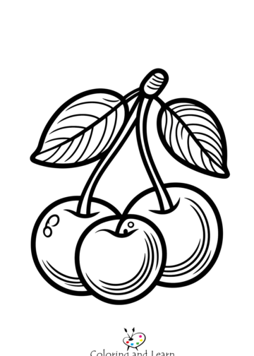 cherry coloring pages
