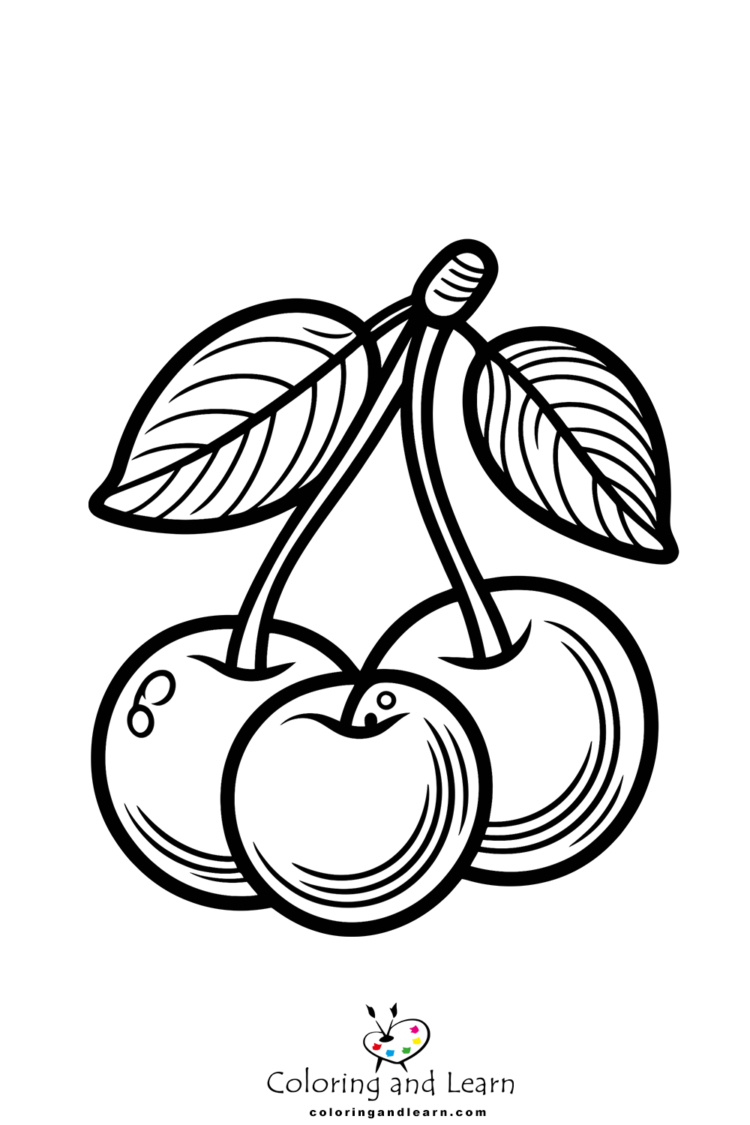 cherry coloring pages