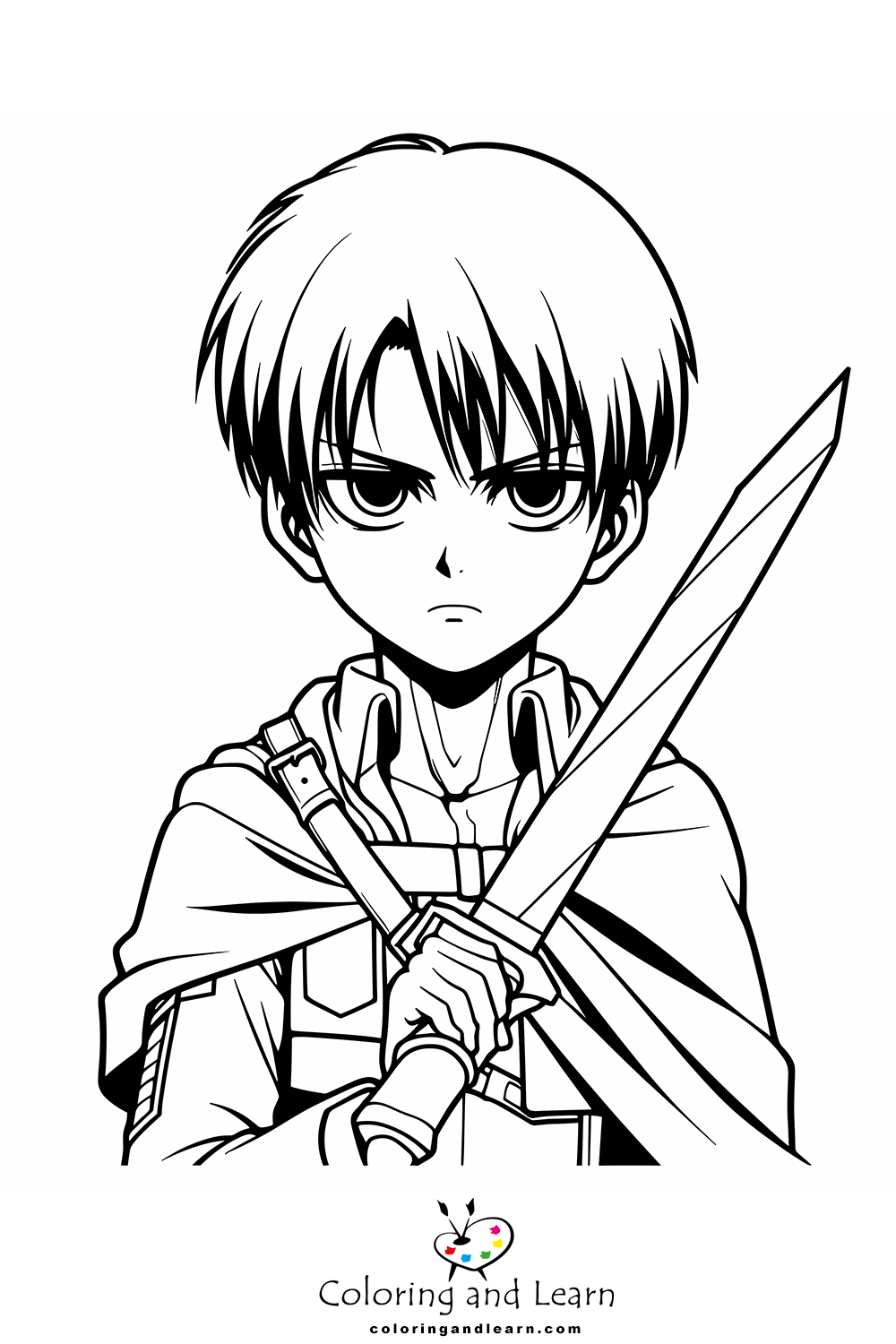 eren yeager coloring pages 4