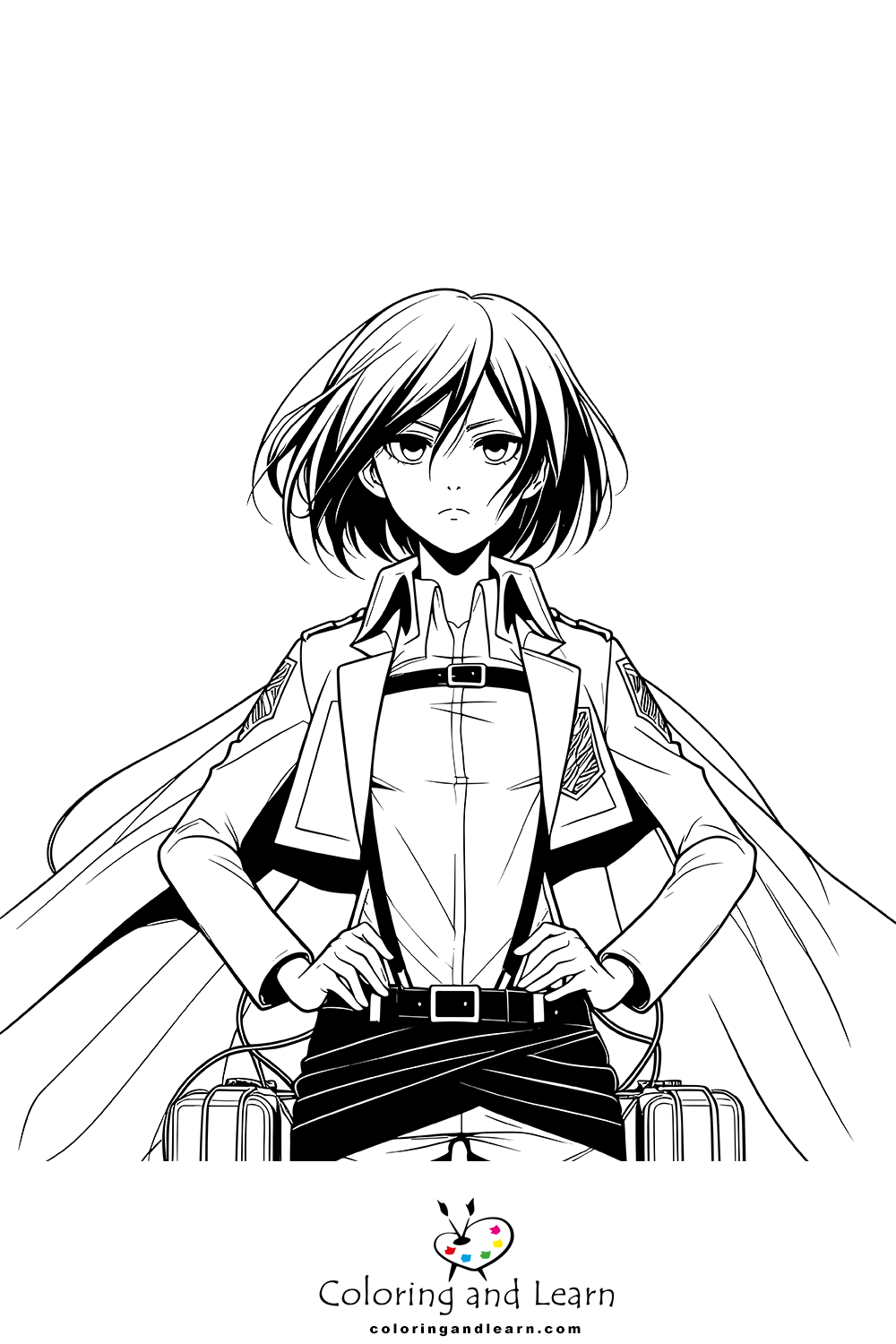 mikasa ackerman coloring pages 3
