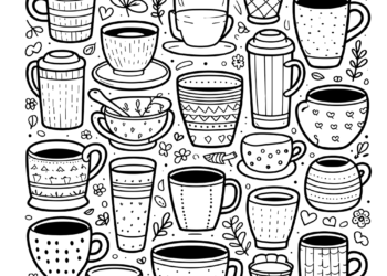 mugs coloring pages
