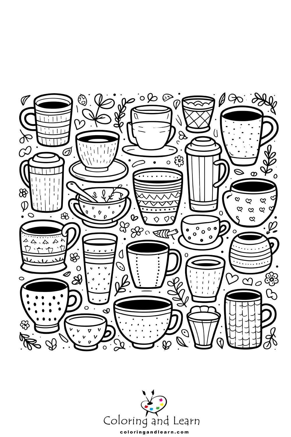 mugs coloring pages