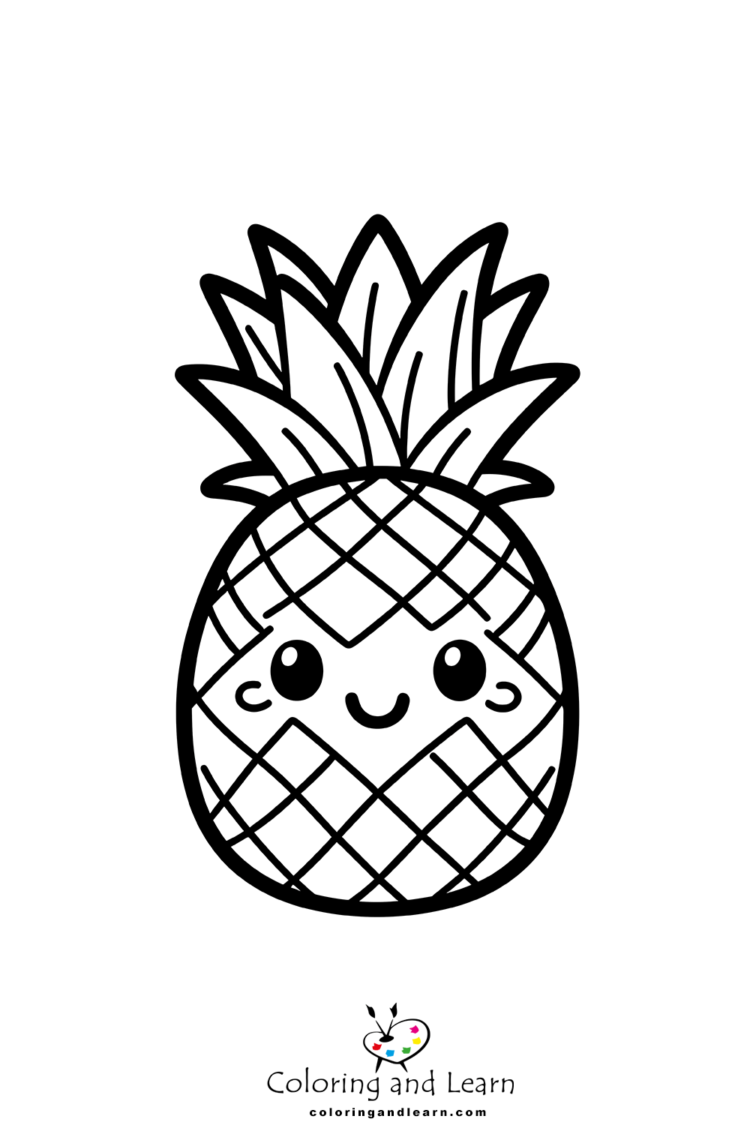 pineapple coloring pages 2